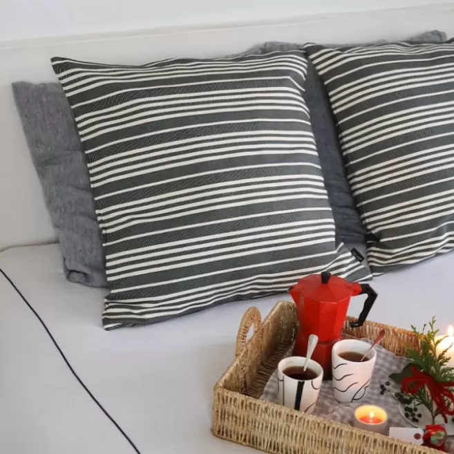 New Maison Jean-Vier Housse de coussin Noir