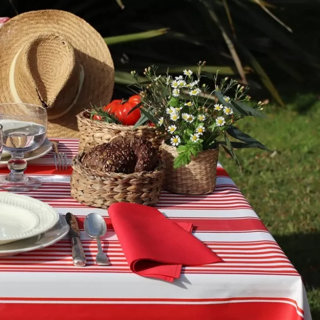 Discount Maison Jean-Vier Nappe enduite Rouge