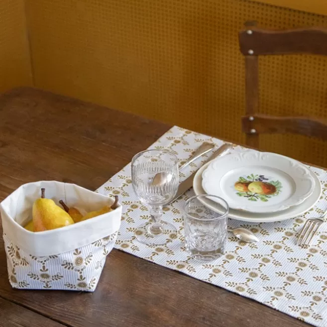 Cheap Maison Jean-Vier Panière et corbeille à pain en tissu Bleu