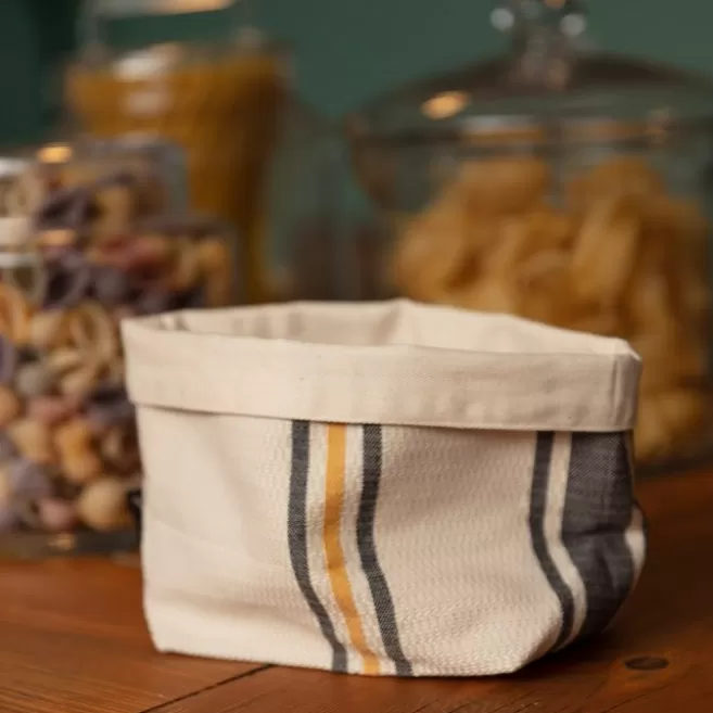 Fashion Maison Jean-Vier Panière et corbeille à pain en tissu Jaune