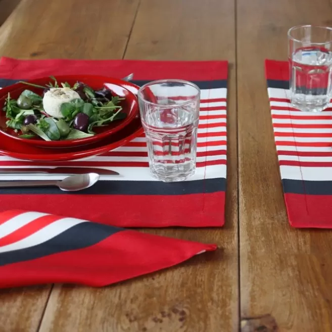 Clearance Maison Jean-Vier Set de table Rouge
